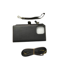 Leather Black iPhone 15 Pro Max Cell Phone Crossbody Wristlet Amazon